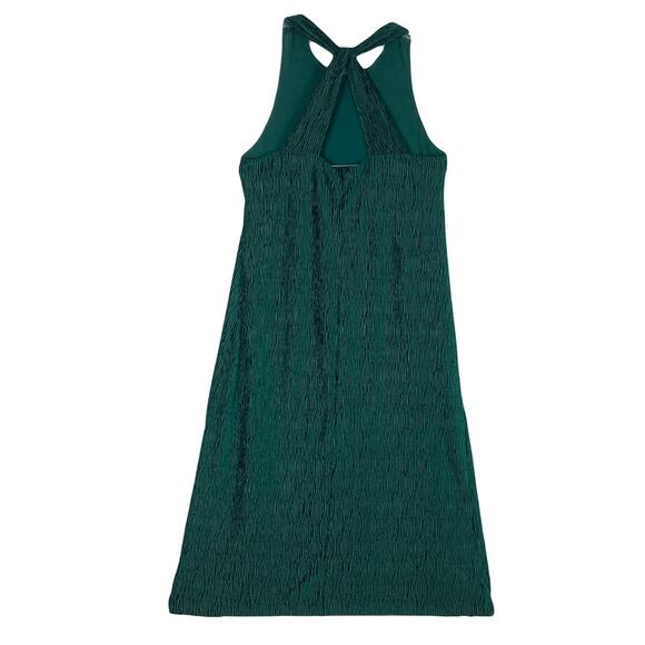 NWOT MAEVE ANTHROPOLOGIE Dress S Emerald-Green Velour Velvet Crinkle”Adrienne - Picture 3 of 14